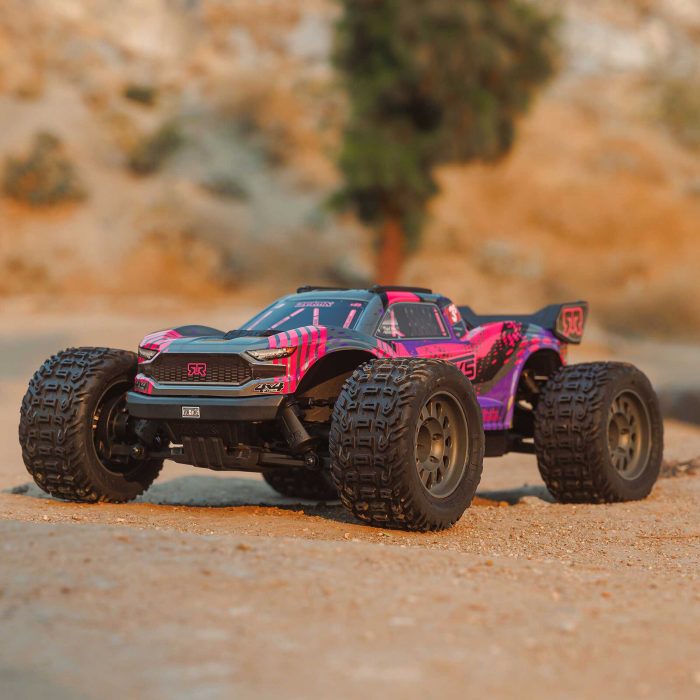 ARRMA 1/10 VORTEKS 223S DSC 4X4 RTR Brushless Stadium Truck, Purple (without Battery - Charger) - Image 14