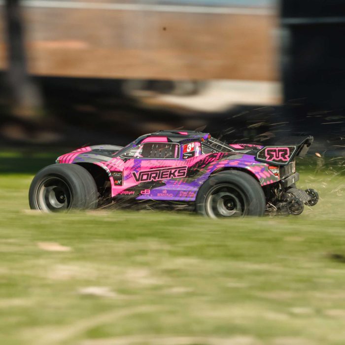 ARRMA 1/10 VORTEKS 223S DSC 4X4 RTR Brushless Stadium Truck, Purple (without Battery - Charger) - Image 11