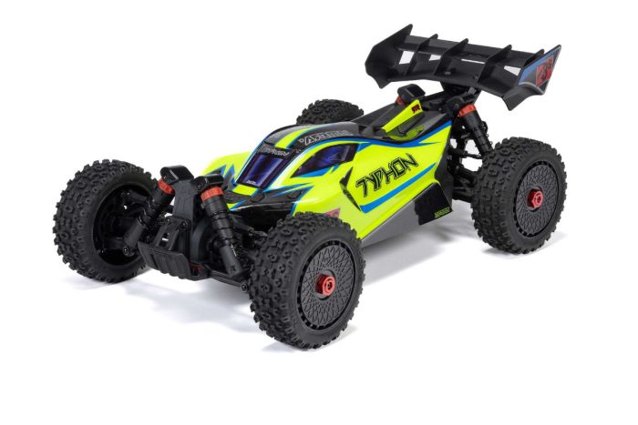ARRMA 1/8 TYPHON 223S DSC 4X4 RTR Brushless Buggy, Yellow (without Battery - Charger)