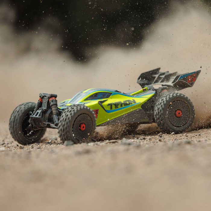 ARRMA 1/8 TYPHON 223S DSC 4X4 RTR Brushless Buggy, Yellow (without Battery - Charger) - Image 11