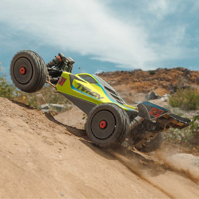 ARRMA 1/8 TYPHON 223S DSC 4X4 RTR Brushless Buggy, Yellow (without Battery - Charger) - Image 8