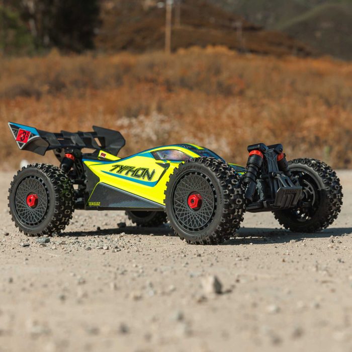 ARRMA 1/8 TYPHON 223S DSC 4X4 RTR Brushless Buggy, Yellow (without Battery - Charger) - Image 9