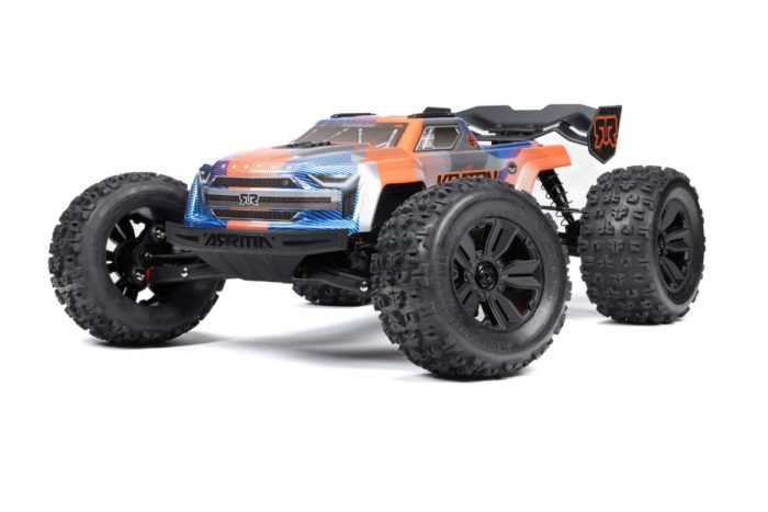 ARRMA 1/8 KRATON 6S 4X4 RTR Brushless Speed Truck, Blue/Orange (without Battery - Charger)