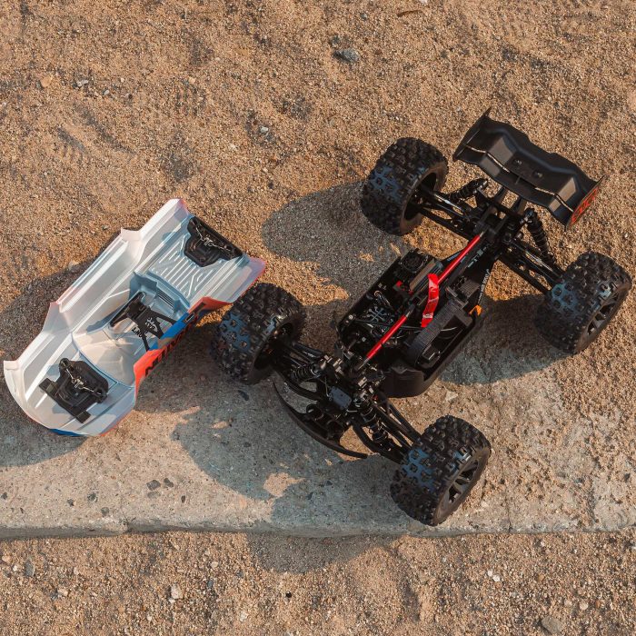ARRMA 1/8 KRATON 6S 4X4 RTR Brushless Speed Truck, Blue/Orange (without Battery - Charger) - Image 7