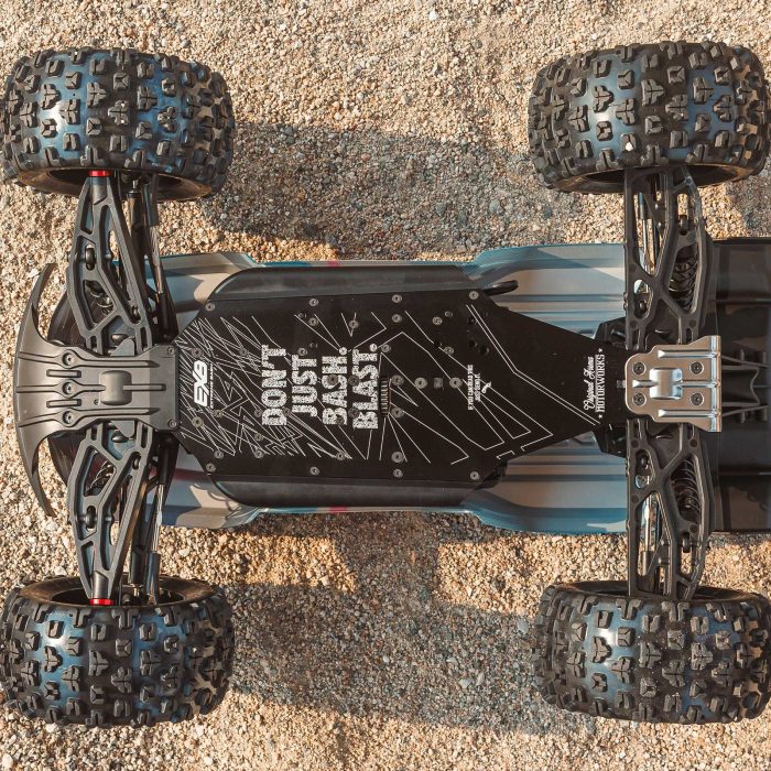 ARRMA 1/8 KRATON 6S 4X4 RTR Brushless Speed Truck, Blue/Orange (without Battery - Charger) - Image 8