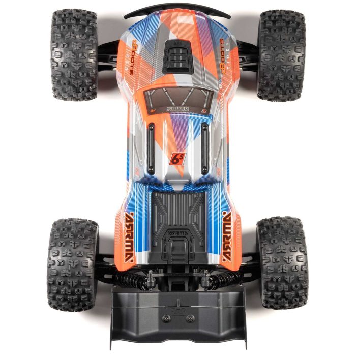 ARRMA 1/8 KRATON 6S 4X4 RTR Brushless Speed Truck, Blue/Orange (without Battery - Charger) - Image 16