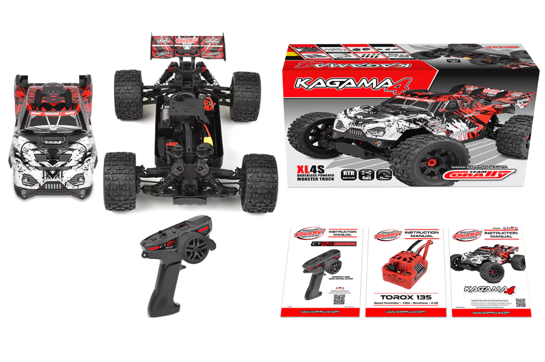 Team Corally KAGAMA 4 RTR Red Brushless Power 4S - No Battery - No Charger - Image 6