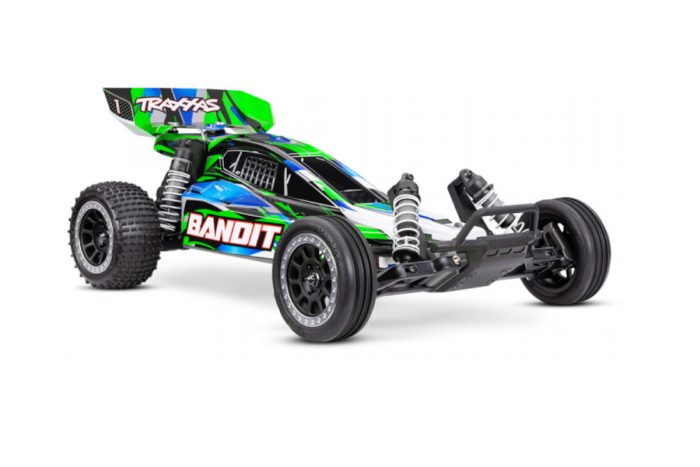 TRAXXAS Bandit 2WD 1/10 RTR TQ EHD Geen USB-C Charger /7 cell NiMH 3000mAh