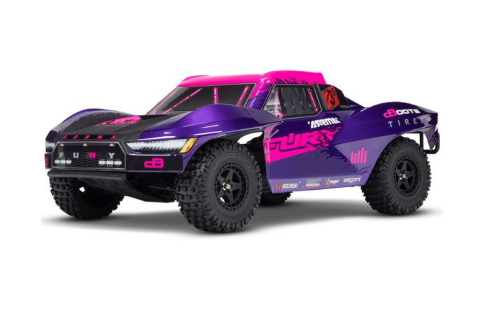 ARRMA 1/10 FURY 223S DSC 2WD RTR Brushless Short Course Truck, Purple (without Battery-Charger)