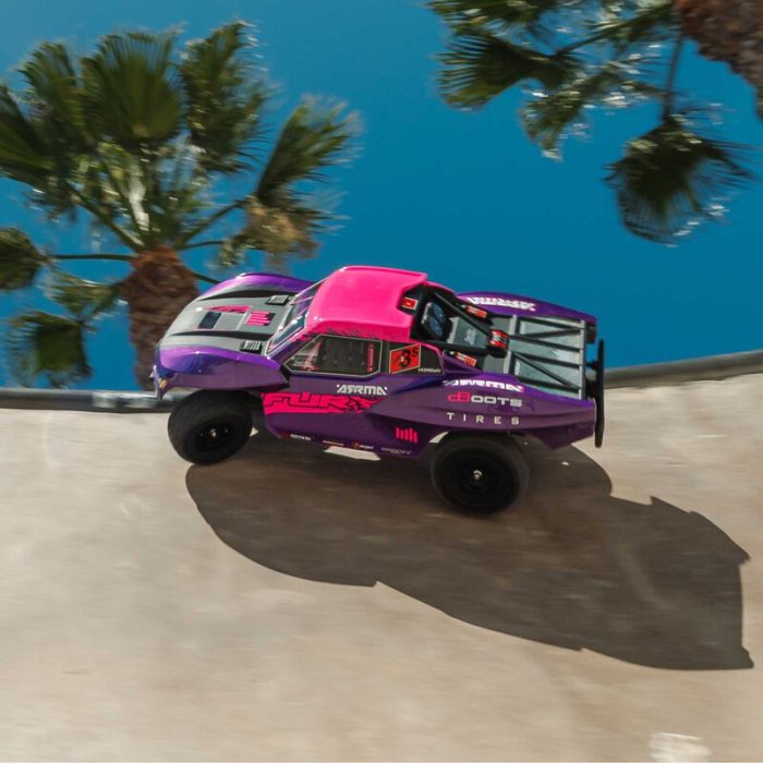 ARRMA 1/10 FURY 223S DSC 2WD RTR Brushless Short Course Truck, Purple (without Battery-Charger) - Image 9