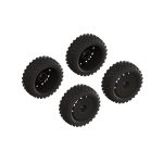 ARRMA dBoots '2-HO' Tire Set Glued (Black) (2 Pairs) ARA550114 FOR TYPHON GROM