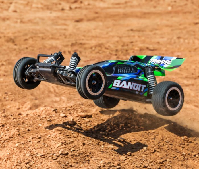 TRAXXAS Bandit 2WD 1/10 RTR TQ EHD Geen USB-C Charger /7 cell NiMH 3000mAh - Image 8