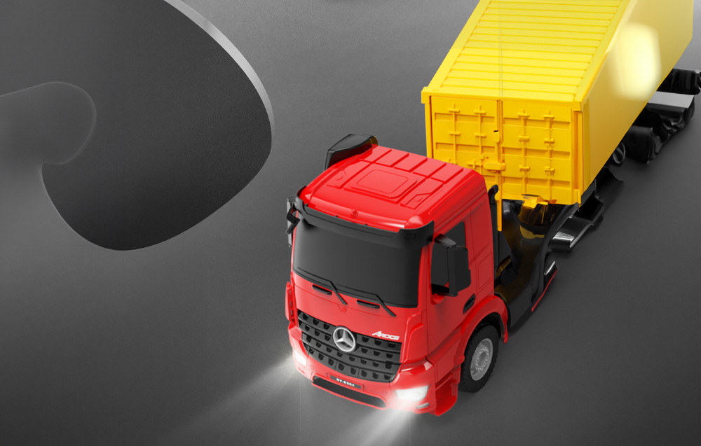 Double Eagle Remote control RC truck 1:26 (red) Mercedes-Benz Arocs E664-003 - Image 4