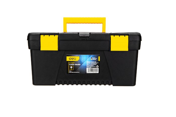 DELI Plastic Tool Box Deli Tools EDL432417, 15'' (yellow)