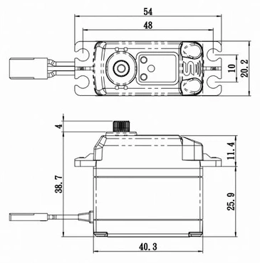 SAVOX SB-2273SG Plus Servo 30Kg 0.105s HV Alu Brushless Steel Gear - Image 2