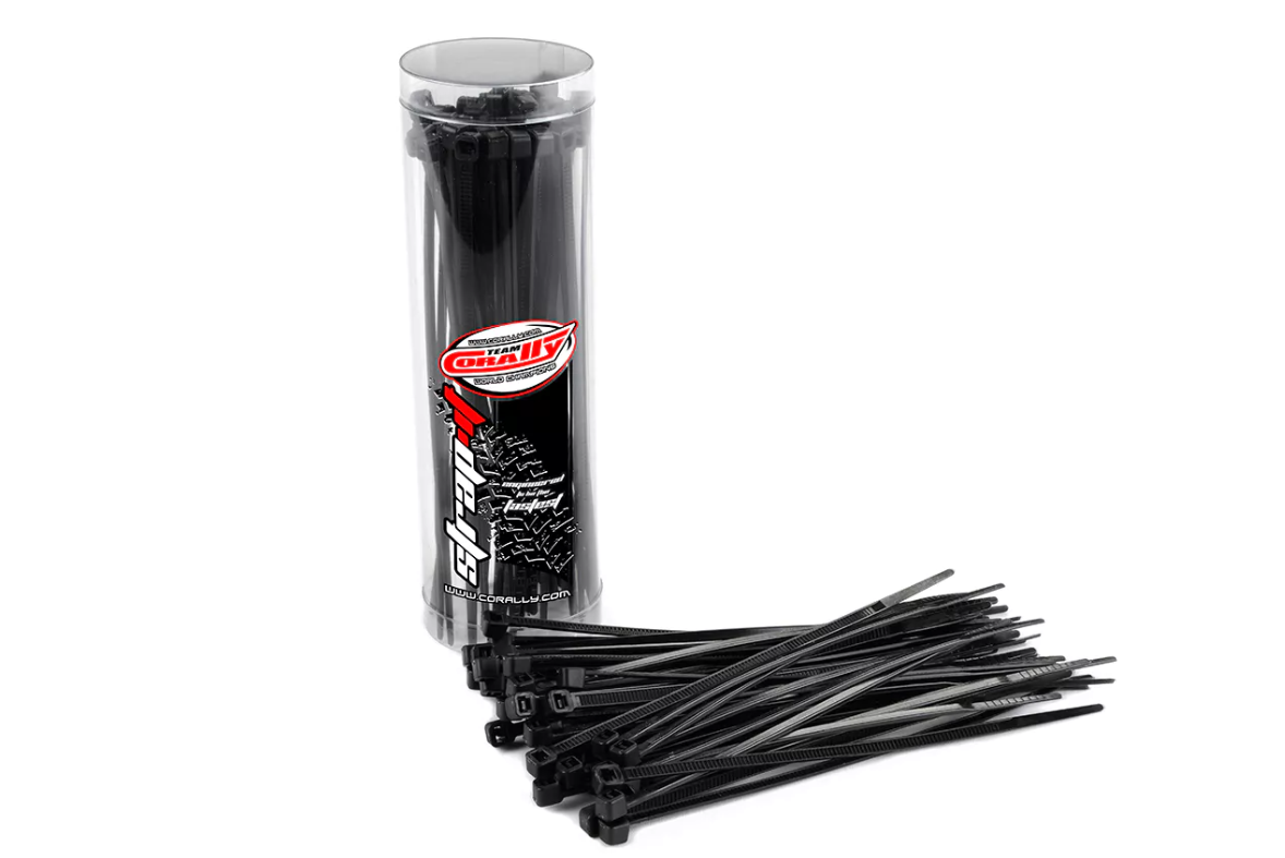 Team Corally Strap-it - Cable Tie Raps - Black - 2.5x100mm - 50 pcs