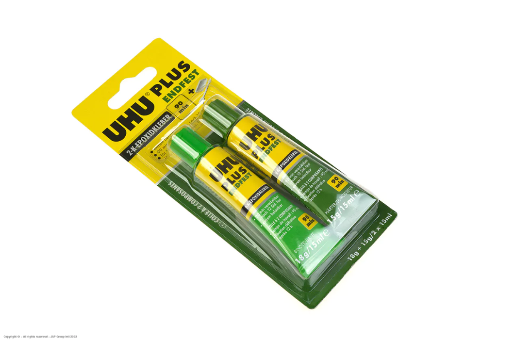 UHU Plus Endfest 300 - 33 g (2x 15 ml) - Universal strong dual-component epoxy adhesive 45670 - U-0103