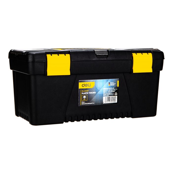 DELI Plastic Tool Box Deli Tools EDL432417, 15'' (yellow) - Image 3