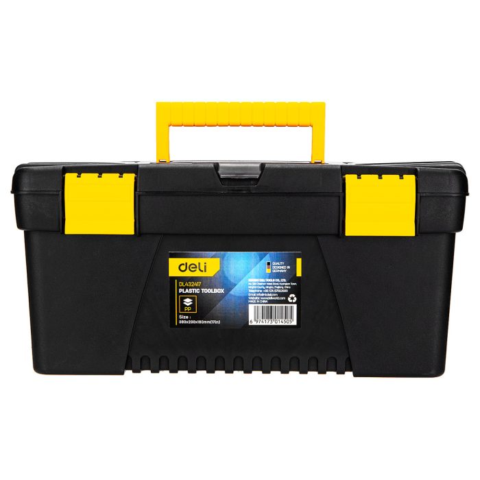 DELI Plastic Tool Box Deli Tools EDL432417, 15'' (yellow) - Image 5
