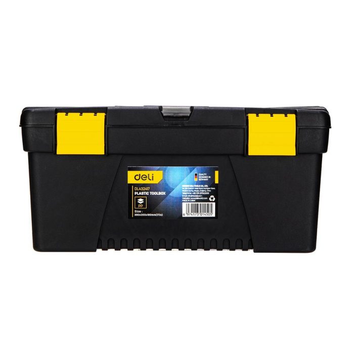 DELI Plastic Tool Box Deli Tools EDL432417, 15'' (yellow) - Image 2
