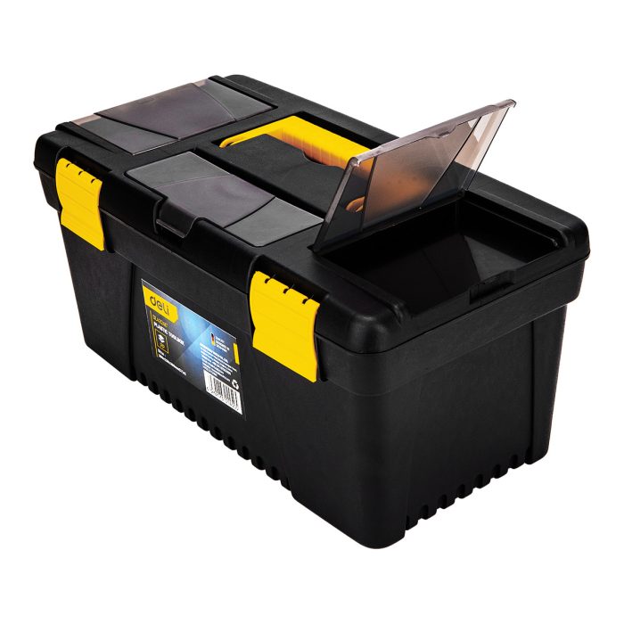 DELI Plastic Tool Box Deli Tools EDL432417, 15'' (yellow) - Image 6
