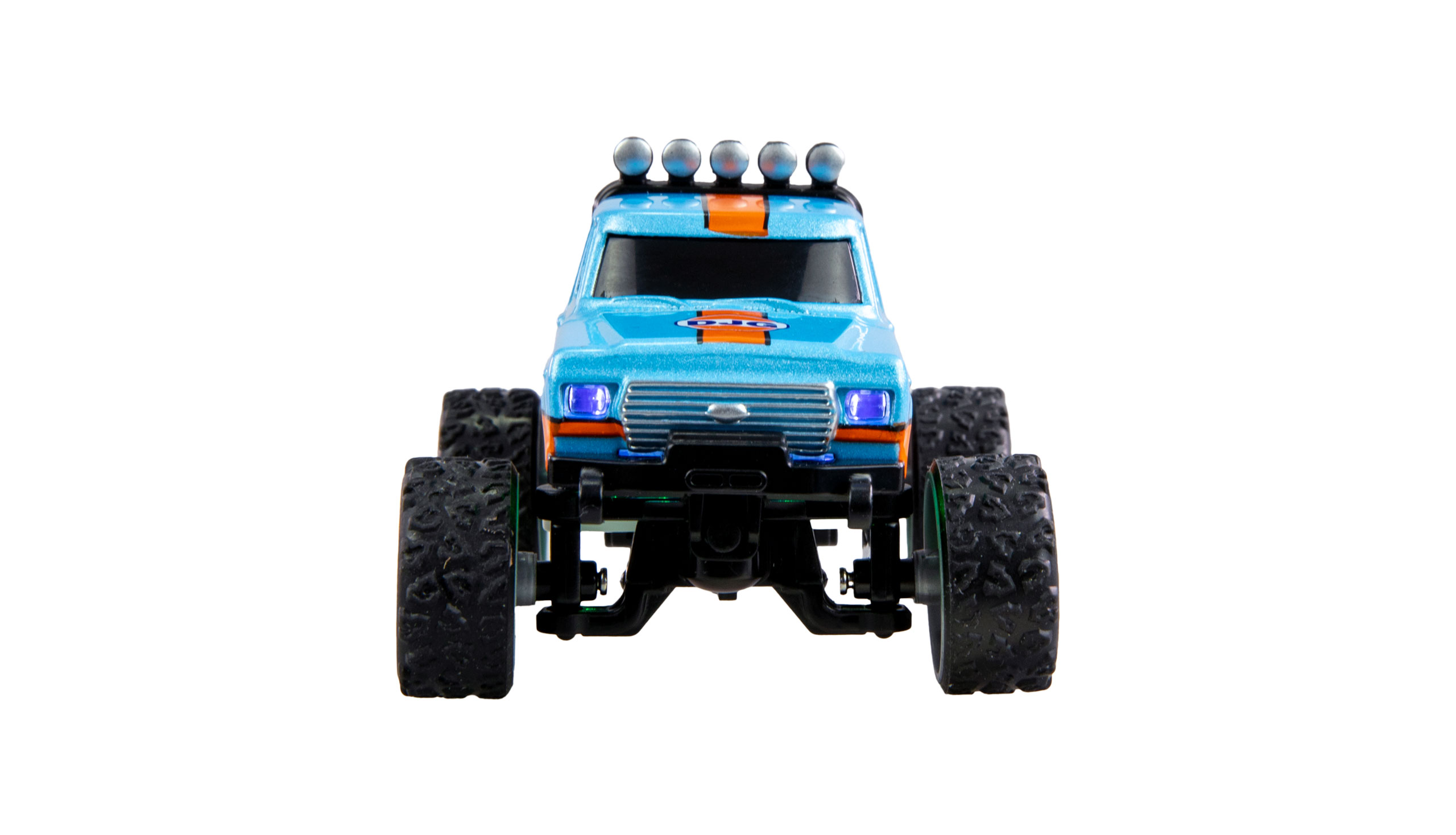 AMEWI R/C MONSTER TRUCK DIE CAST 1/64 RTR BLUE/ORANGE 22698 - Image 6