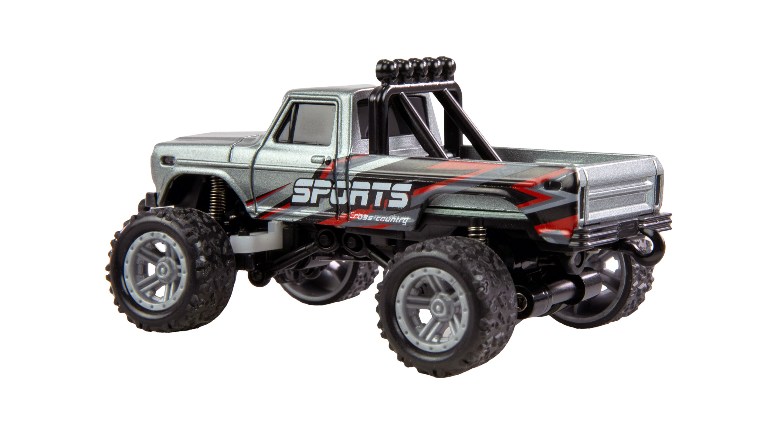 AMEWI R/C MONSTER TRUCK DIE CAST 1/64 RTR GREY - Image 3