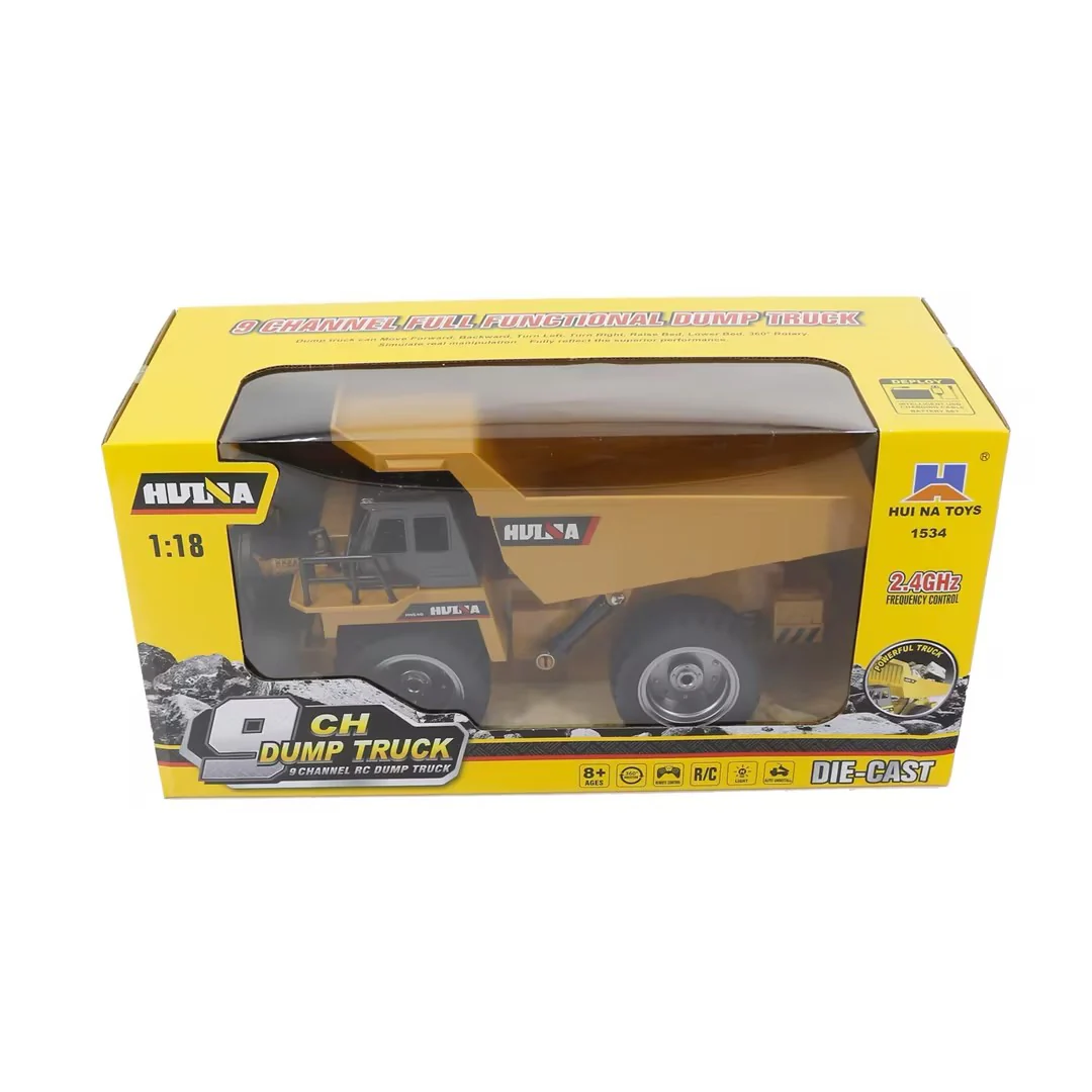 HUINA 1534 1/18TH 2.4G 9CH RC DUMP TRUCK w/DIE CAST CAB - Image 3
