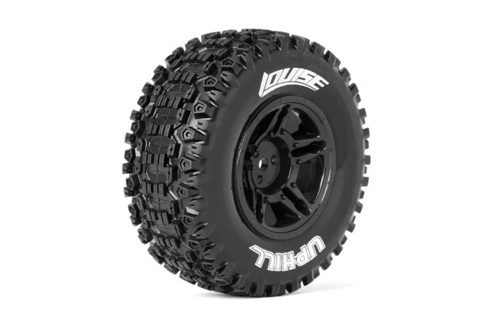 Louise RC SC-UPHILL 1-10 Short Course Tire Set Mounted Soft Black Wheels Asso SC10 4X4 - L-T3223SBAA