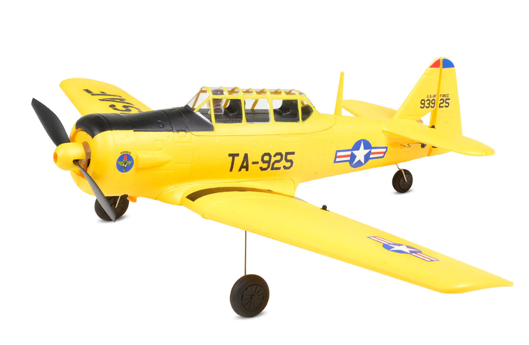 EZ-Wings Mini AT-6 Texan Yellow RTF 450mm 1+1 Li-Po Battery - USB Charger - Image 5