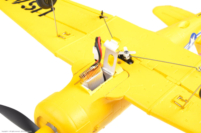 EZ-Wings Mini AT-6 Texan Yellow RTF 450mm 1+1 Li-Po Battery - USB Charger - Image 2