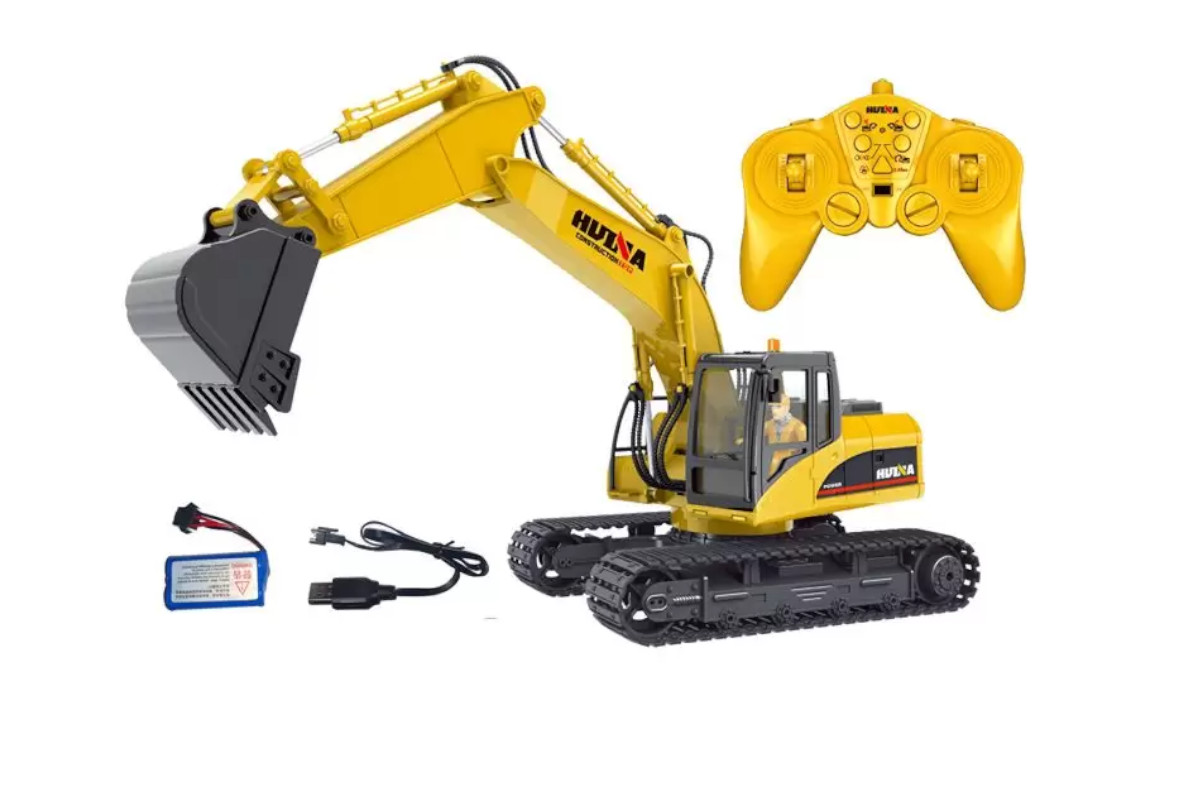 HUINA 1535 1/14TH SCALE RC EXCAVATOR 2.4G 15CH w/DIE CAST BUCKET (NEW HU1550)