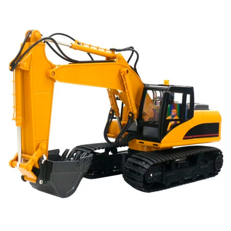 HUINA 1535-1 1/14TH SCALE RC EXCAVATOR 2.4G 15CH w/DIE CAST BUCKET (+ DRILL+ GRIPPER) - Image 3
