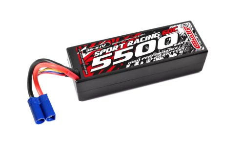 Team Corally Power Racing 60C 5500Mah 3S - 11,1V - EC-5 - Hard Case