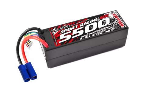 Team Corally Power Racing 60C 5500Mah 4S - 14,8V - EC-5 - Hard Case C-49145-EC5