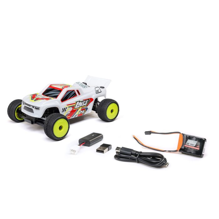 LOSI 1/28 Micro-T 2S 2WD RTR Stadium Truck (Battery & Charger Included), White LOS-1392T1 - Image 3