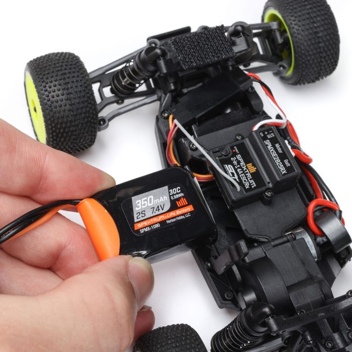LOSI 1/28 Micro-T 2S 2WD RTR Stadium Truck (Battery & Charger Included), White LOS-1392T1 - Image 17