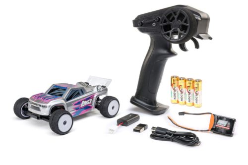 LOSI 1/28 Micro-T 2S 2WD RTR Stadium Truck (Battery & Charger Included), Silver