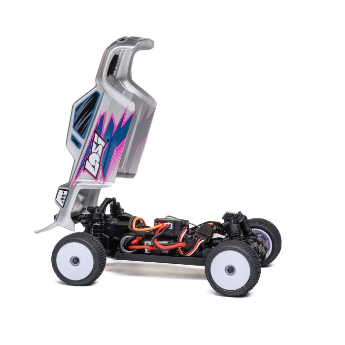 LOSI 1/28 Micro-T 2S 2WD RTR Stadium Truck (Battery & Charger Included), Silver - Image 12