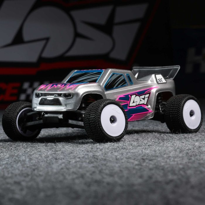 LOSI 1/28 Micro-T 2S 2WD RTR Stadium Truck (Battery & Charger Included), Silver - Image 5