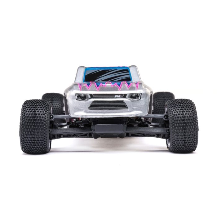 LOSI 1/28 Micro-T 2S 2WD RTR Stadium Truck (Battery & Charger Included), Silver - Image 9