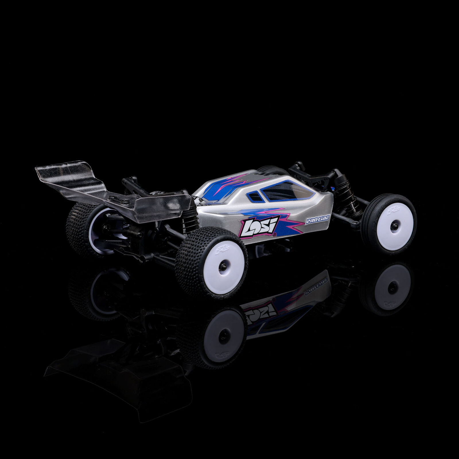 LOSI 1/24 Micro-B 2S 2WD RTR Race Buggy (Battery & Charger Included), Silver LOS00007T2 - Image 10