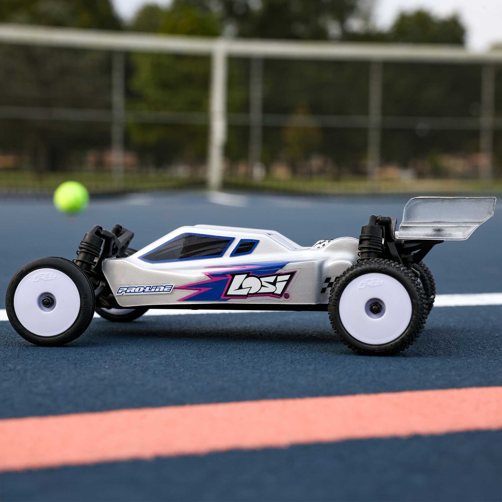 LOSI 1/24 Micro-B 2S 2WD RTR Race Buggy (Battery & Charger Included), Silver LOS00007T2 - Image 6