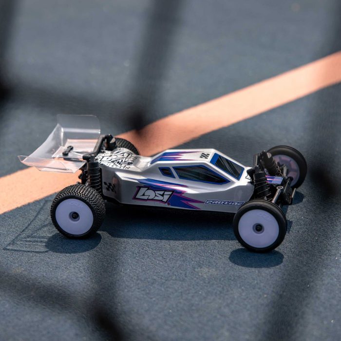 LOSI 1/24 Micro-B 2S 2WD RTR Race Buggy (Battery & Charger Included), Silver LOS00007T2 - Image 5