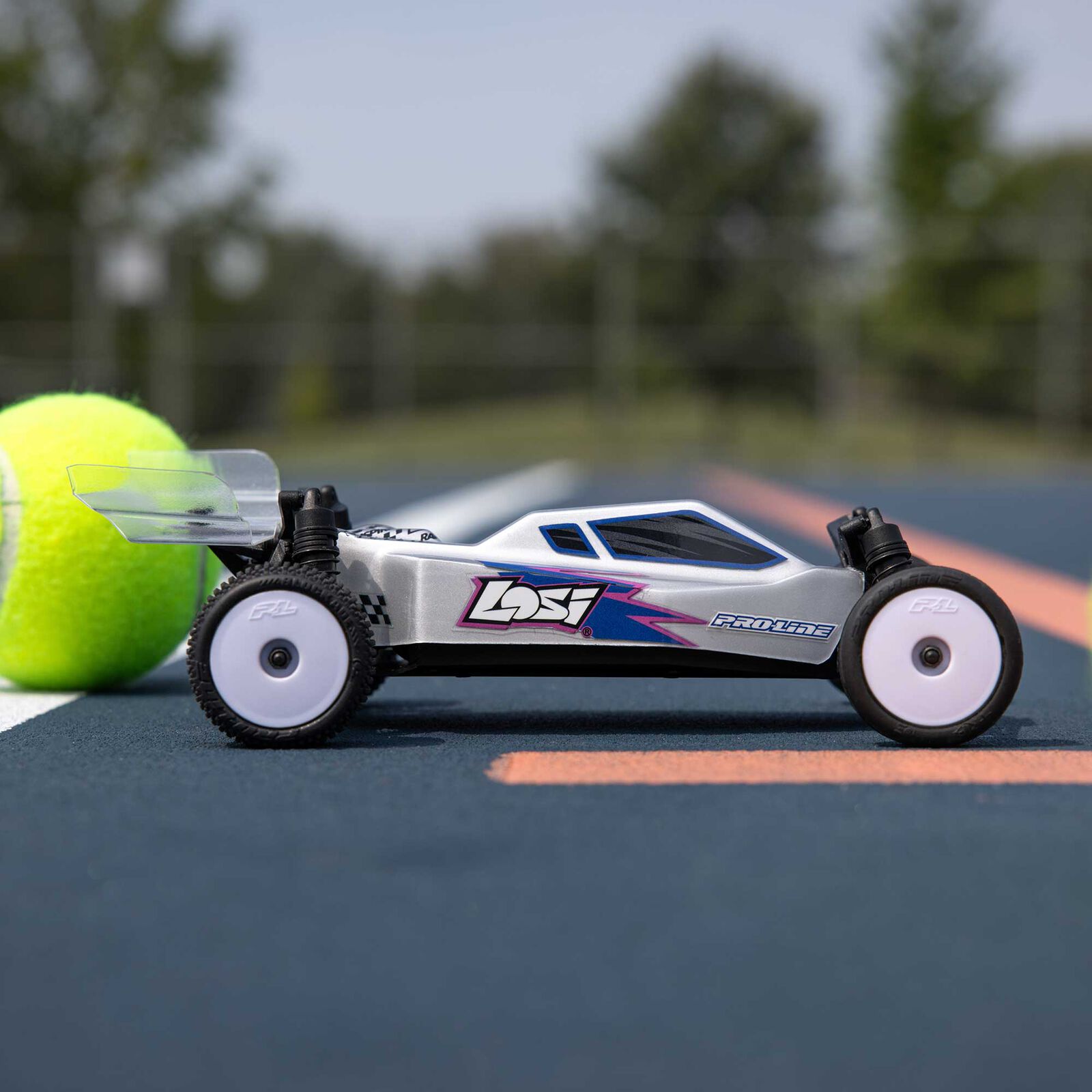 LOSI 1/24 Micro-B 2S 2WD RTR Race Buggy (Battery & Charger Included), Silver LOS00007T2 - Image 2