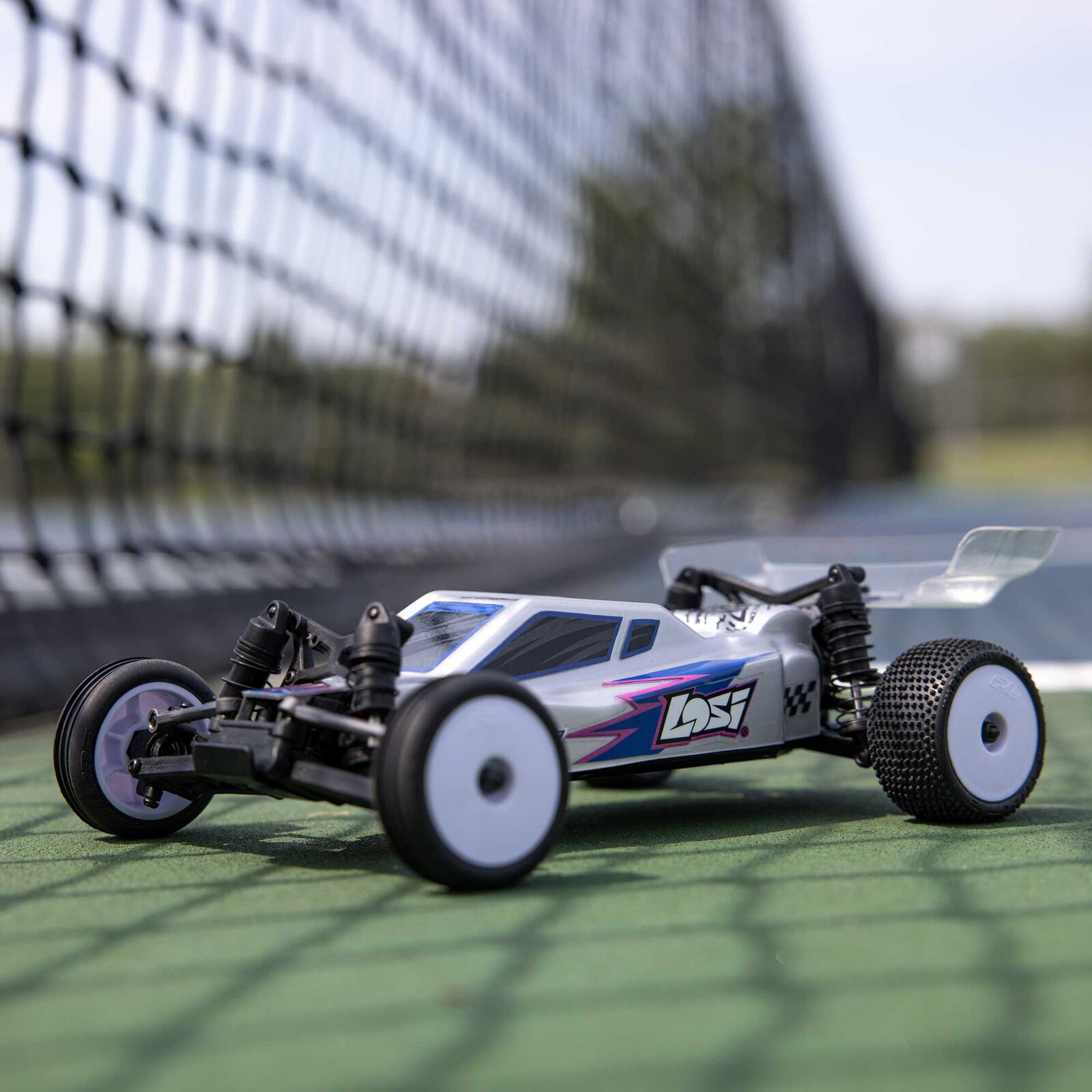 LOSI 1/24 Micro-B 2S 2WD RTR Race Buggy (Battery & Charger Included), Silver LOS00007T2 - Image 3