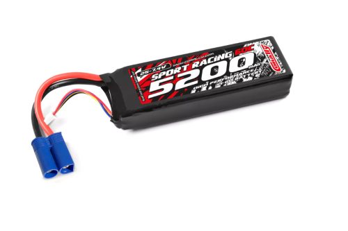 Team Corally Power Racing 60C 5200MAH 2S - 7,4V - EC-5 - Semi-Soft Case