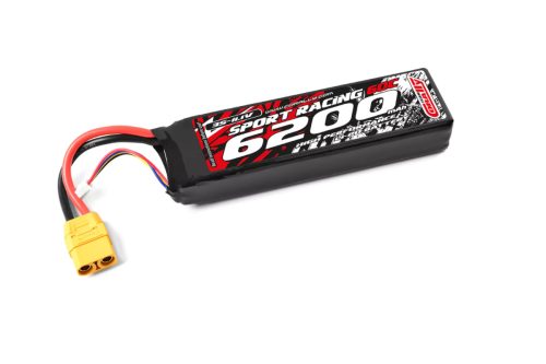 Team Corally Power Racing 60C 6200Mah 3S - 11,1V - XT-90 - Semi-Soft Case