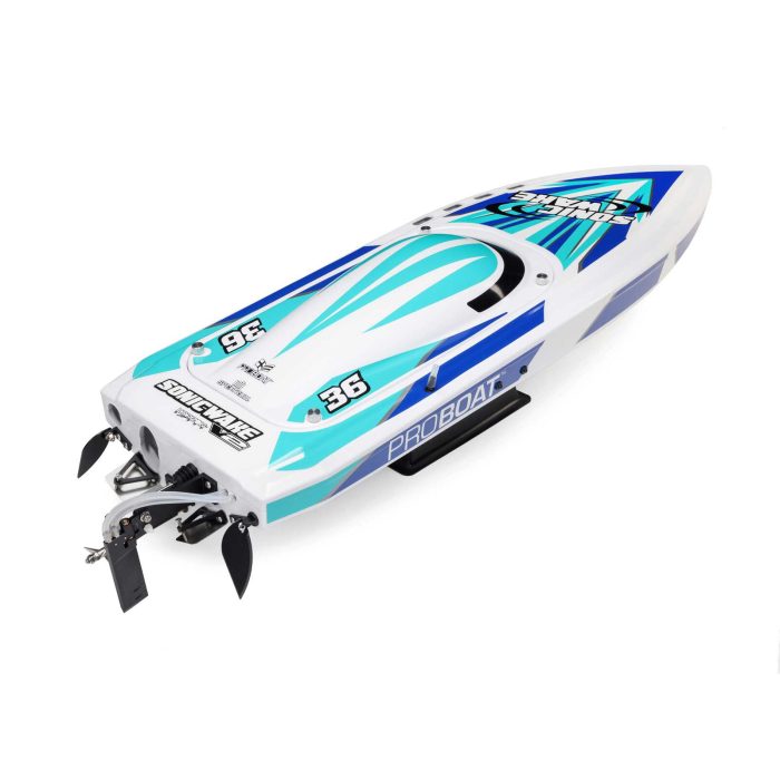 PROBOAT Sonicwake V2 36" Self-Righting Brushless Deep-V RTR, White (without battery - charger) - Image 6