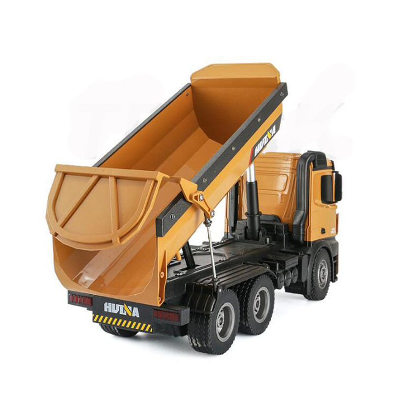 HUINA 1573 1/14 RC TIPPER/DUMP TRUCK 2.4G 10CH WITH DIE CAST CAB, BUCKETS and WHEELS HU1573 - Image 5